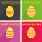 Flat easter egg vector set