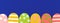 Flat easter eggs background banner with copy space