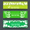 Flat eco leaf horizontal banners concept. Vector illustration design