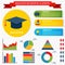 Flat Education Infographic Background