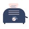 Flat electric toaster icon, sandwich equipment