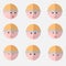 Flat emotions faces