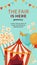 Flat fair posts stories set Vector illustration.