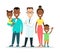 Flat Family children doctor characters. Par