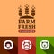 Flat farm products emblems