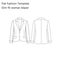 Flat Fashion template - Slim Fit Woman Blazer