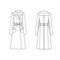Flat fashion template - Trench coat
