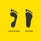 Flat feet and healthy foot logo