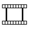 Flat film strip icon. Vector illustration. stock image.