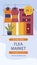 Flat flea market shopping posts stories set Vector illustration.