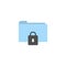 Flat folder security technology icon vector