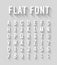 Flat font with long shadow effect.