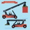 Flat forklift container.