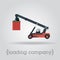 Flat forklift container
