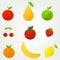 Flat fruit set