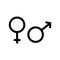 Flat gender symbol icon vector design isolated