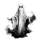 Flat Ghosts for Halloween Minimalist Elegance