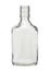 Flat glass bottle for whiskey