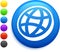 Flat globe icon on round internet button
