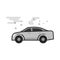 Flat Grayscale Icon - Car sedan