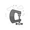 Flat Grayscale Icon - Clamp tool