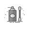 Flat Grayscale Icon - Cleaning liquid