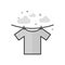 Flat Grayscale Icon - Clothes hang