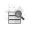 Flat Grayscale Icon - Database search