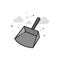 Flat Grayscale Icon - Dustpan