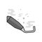 Flat Grayscale Icon - Motorcycle exhaust