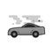 Flat Grayscale Icon - Sport car