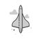 Flat Grayscale Icon - Supersonic airplane