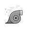Flat Grayscale Icon - Turbo charger