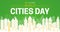 Flat Green World Cities Day Background Banner