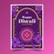 flat greeting cards collection diwali festival celebration vector illustration