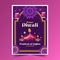 flat greeting cards collection diwali festival celebration vector illustration