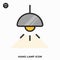 Flat hang lamp icon template vector. flat icon template