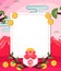 Flat Happy Seollal 2023 Korean New Year Greeting Card Design