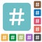 Flat hashtag icons