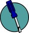 Flat head screwdriver vector illustration