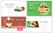Flat Healthy Food Websites Set