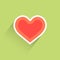 Flat heart heart icon