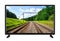 Flat high definition TV with railway on the screen