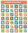 Flat human resource icons