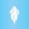 Flat iceberg icon. Isolated vector of icicle.