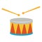 Flat icon baby drum