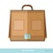 Flat icon briefcase on white