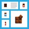 Flat Icon Cacao Set Of Bitter, Sweet, Dessert And Other Vector Objects. Also Includes Shaped, Bitter, Cocoa Elements.