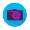 Flat Icon Camera. Single high quality flat symbol of camera for web design or mobile app.