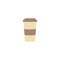 Flat Icon Cappuccino To Go Element. Vector Illustration Of Flat Icon Plastic Cup Isolated On Clean Background. Can Be